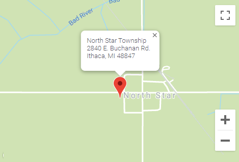 Map showing North Star Township location in Michigan.