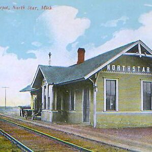 Historic North Star train depot in Michigan.